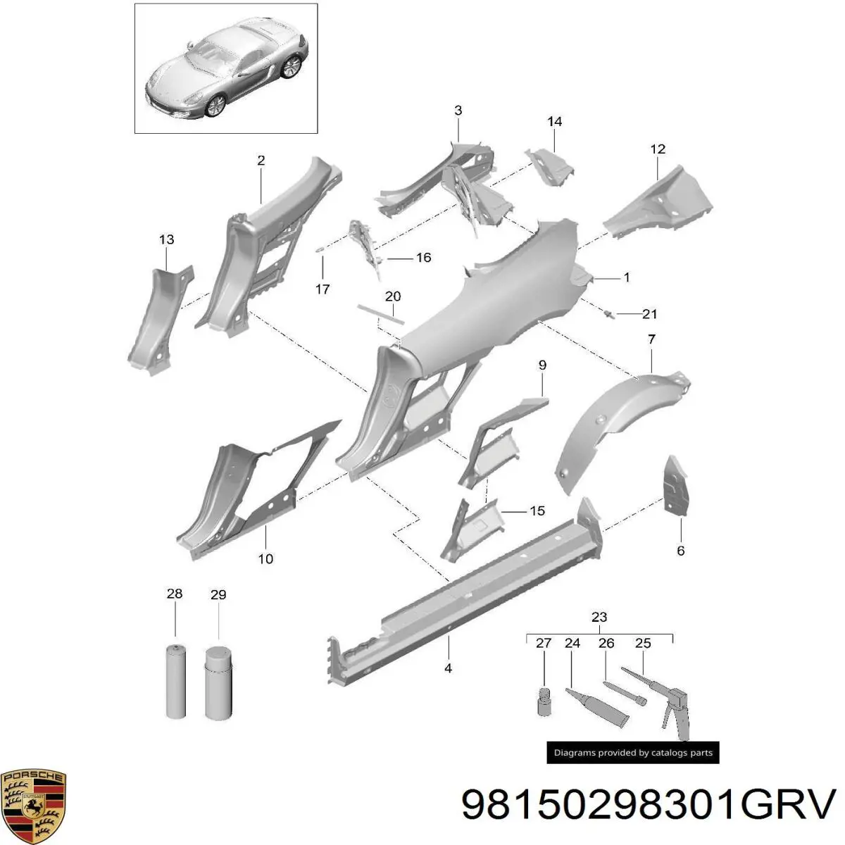98150298301GRV Porsche 
