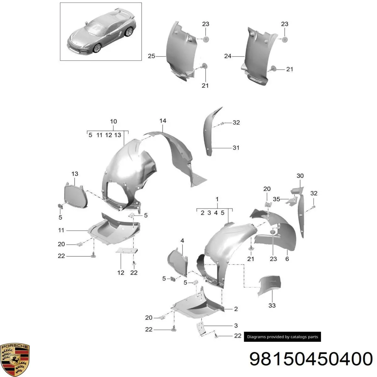Купить 98150450401 Porsche 