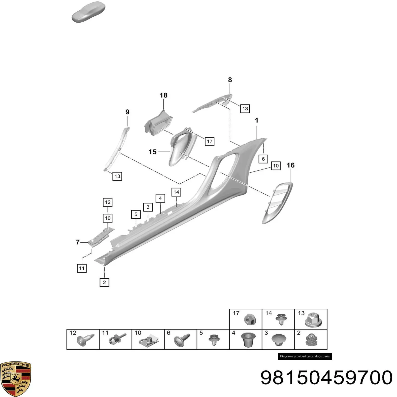  Porsche 98150459700 цена, от 44.61 USD