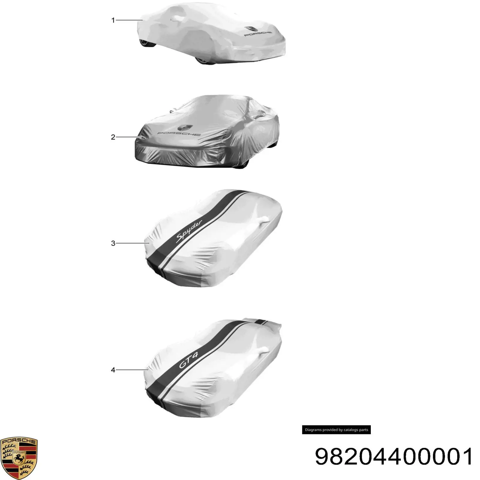  Porsche 98204400001 цена, от 569.36 USD