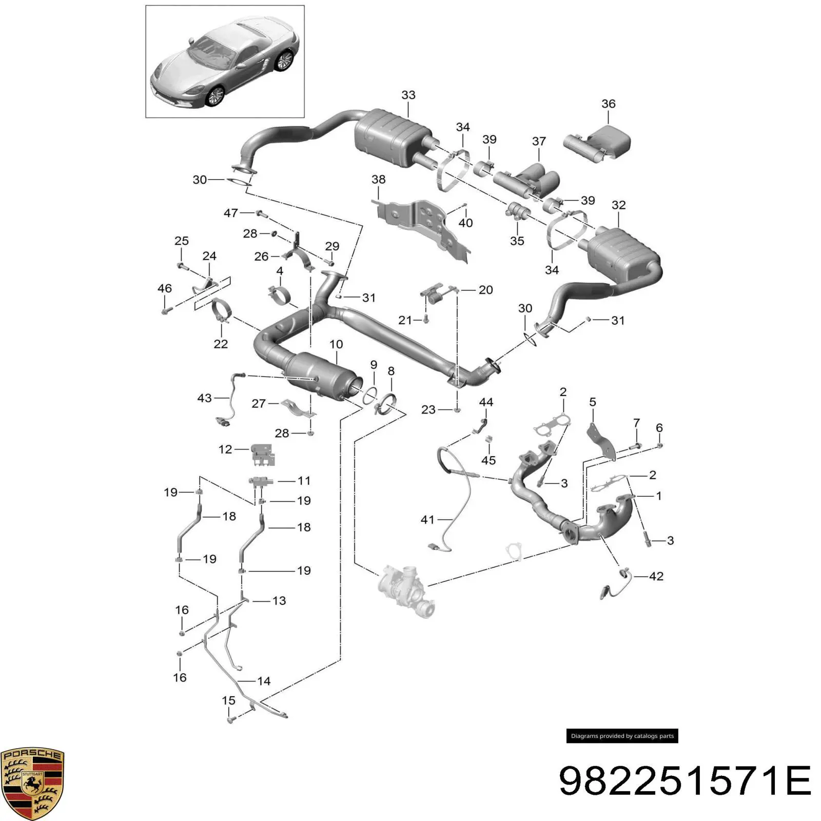  Porsche 982251571E цена, от 68.03 USD