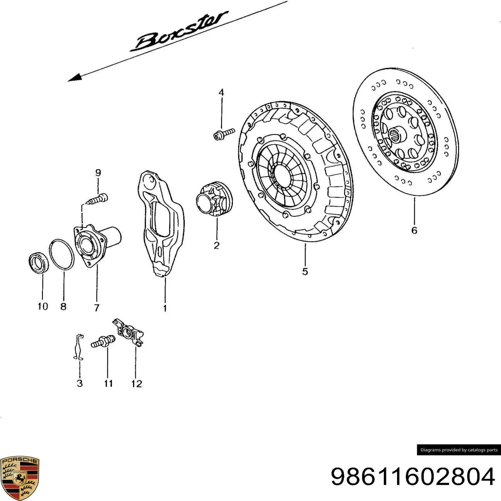  Корзина сцепления Porsche Boxster 