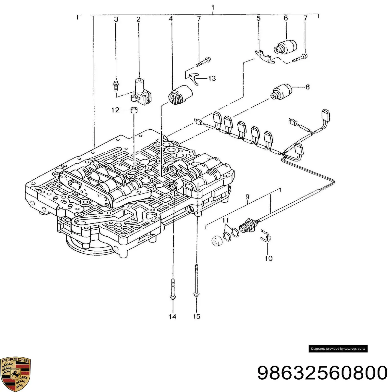 98632560800 Porsche sensor de velocidade