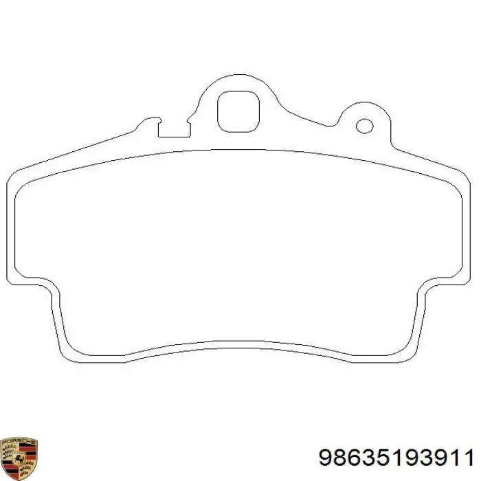 Купить 98635193911 Porsche Колодки тормозные