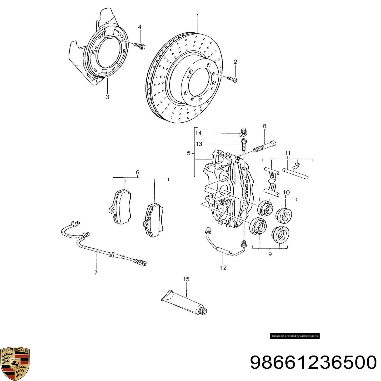 Датчик износа тормозных колодок, задний Porsche 98661236500 цена, от 15.42 USD