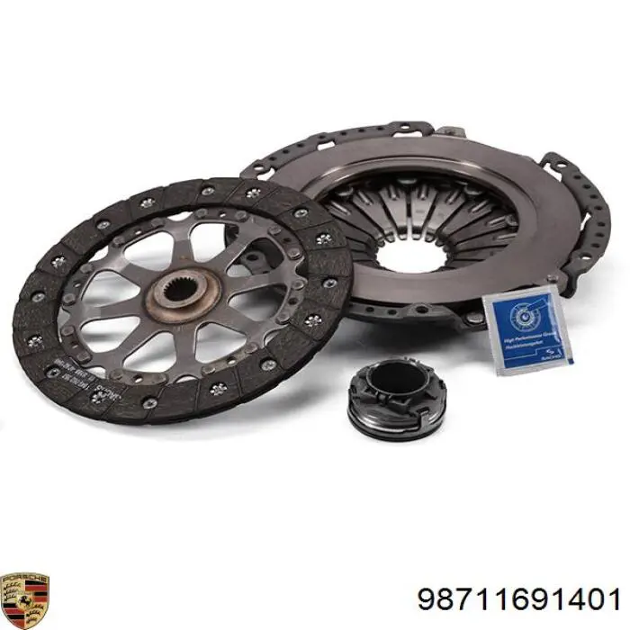 Купить 98611691100 Porsche Комплект сцепления (диск, корзина, подшипник)