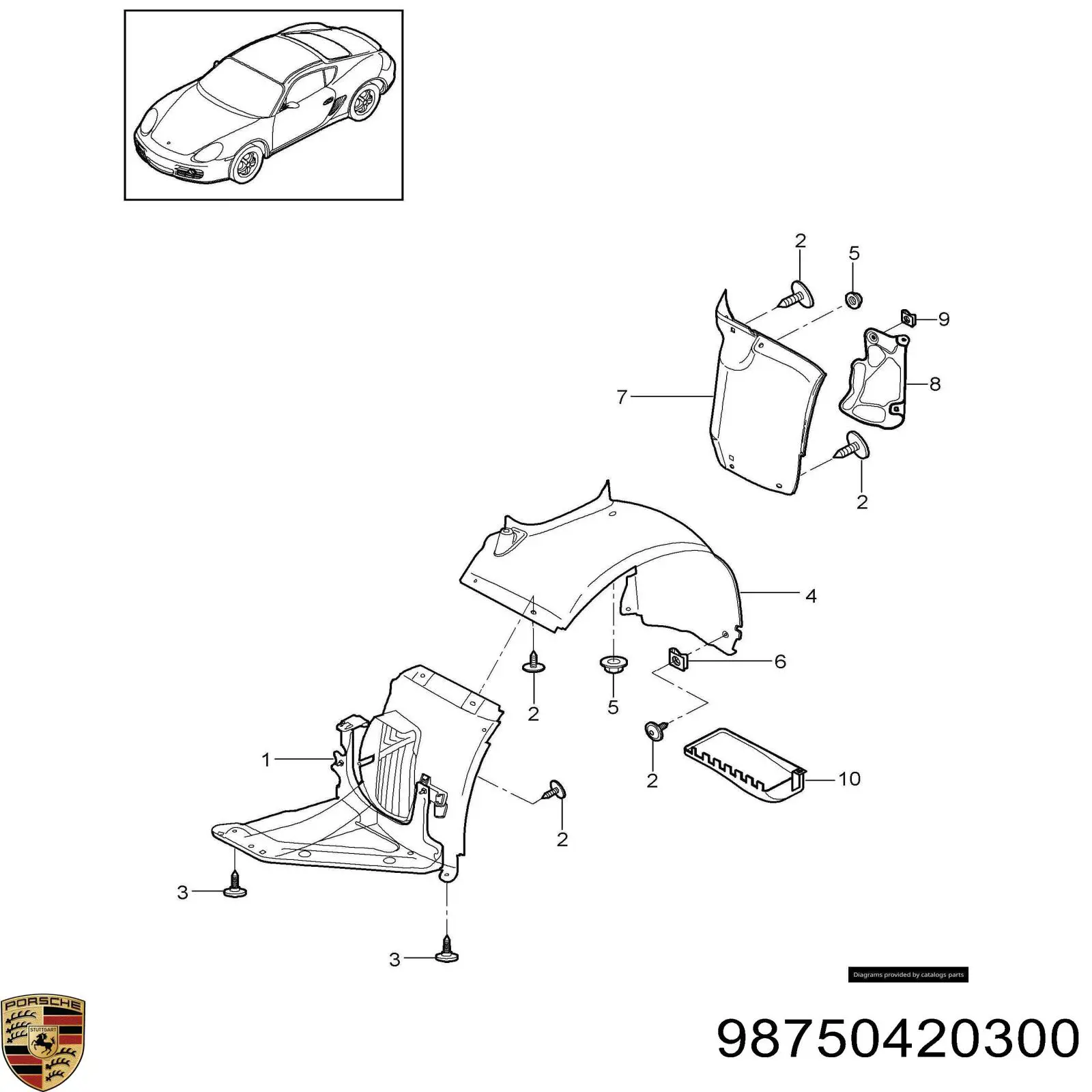  Porsche 98750420300 цена, от 64.27 USD