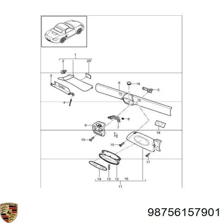  Porsche 98756157901 цена, от 141.90 USD