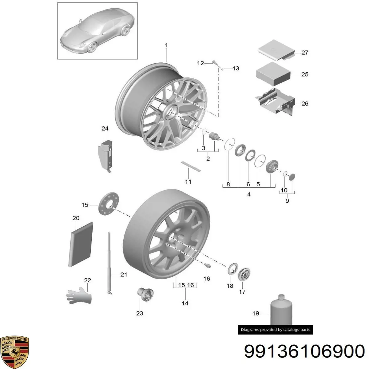 Купить 99136106900 Porsche 