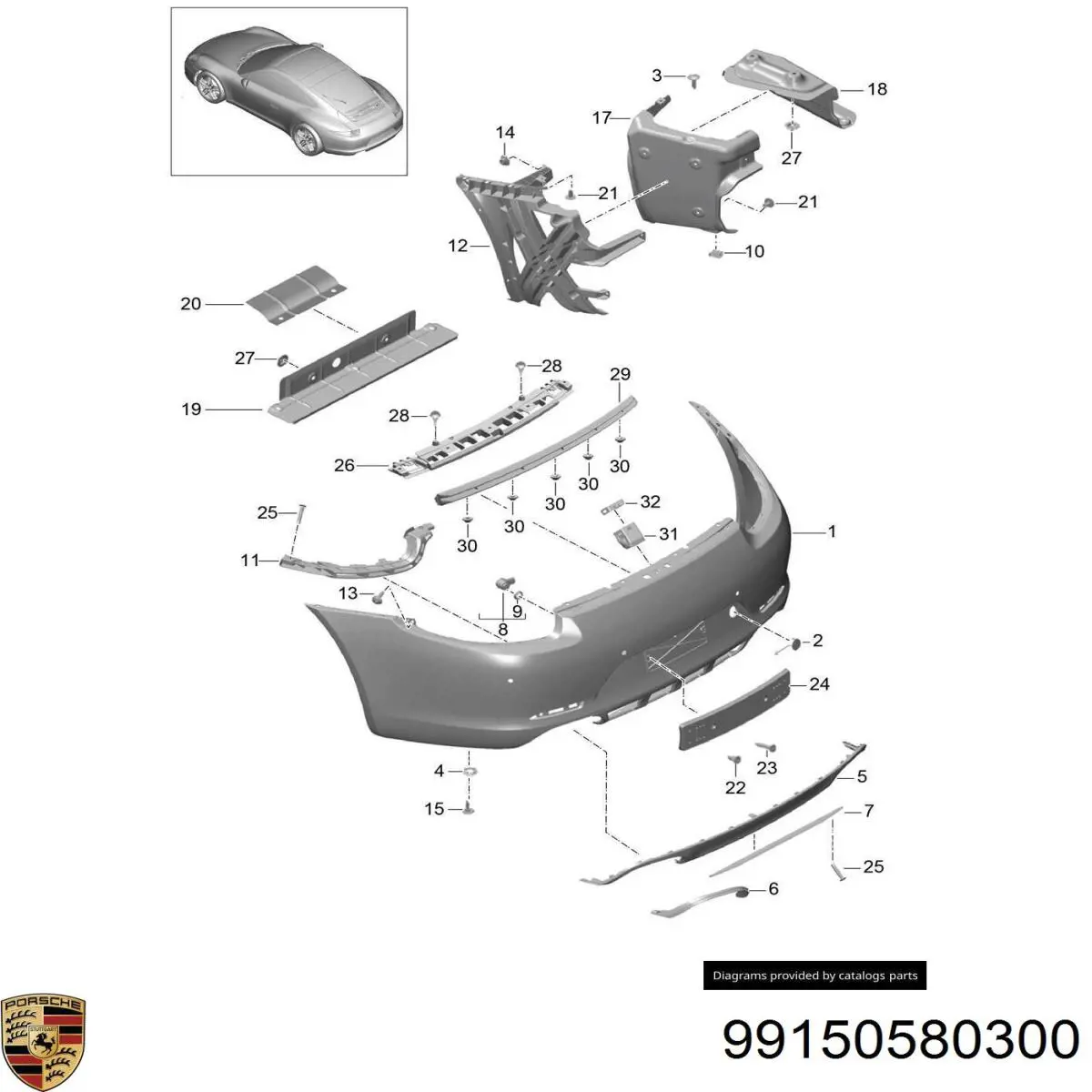 Купить 99150580300 Porsche 