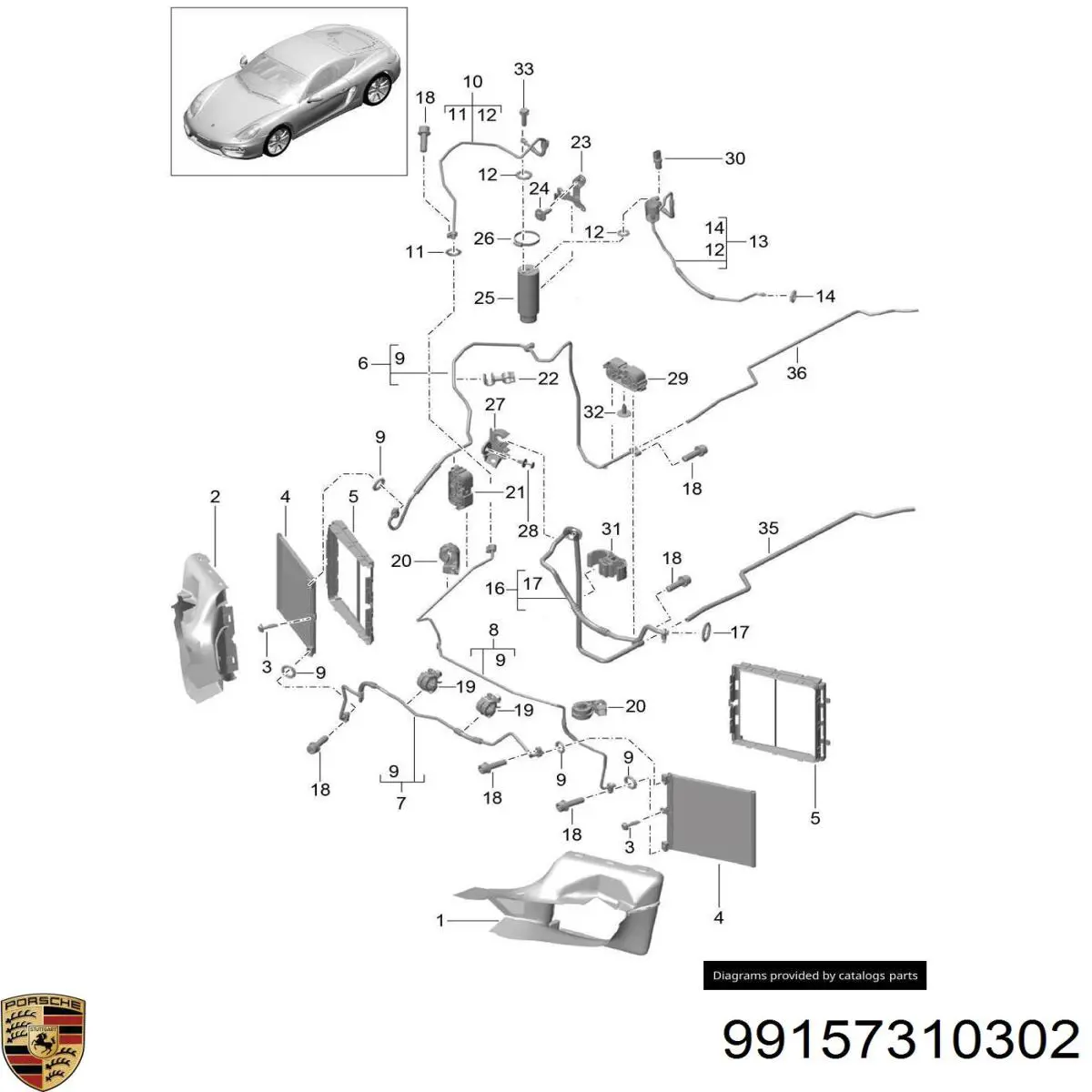  Porsche 99157310302 цена, от 190.04 USD