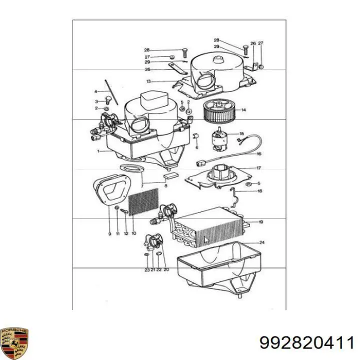 Конденсатор кондиционера Porsche 992820411 цена, от 169.49 USD