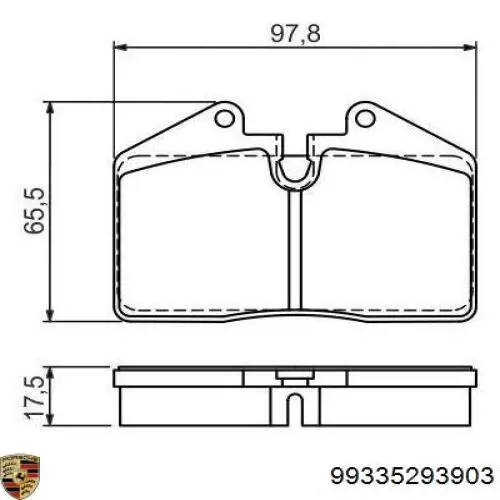 Колодки дисковые  Porsche 99335293903 цена, от 41.88 USD
