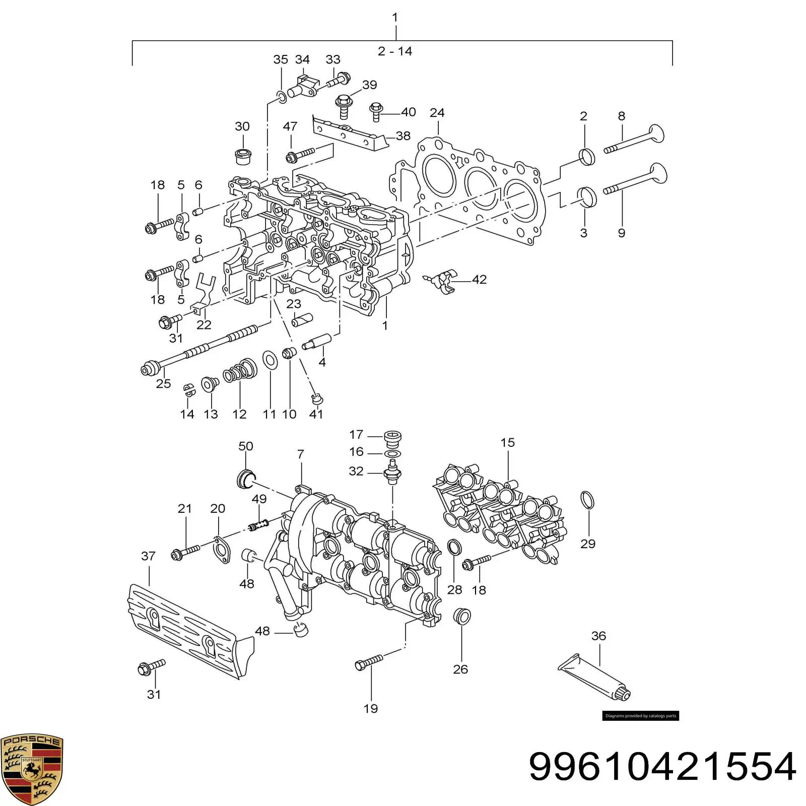 99610421554 Porsche Заглушка распредвала