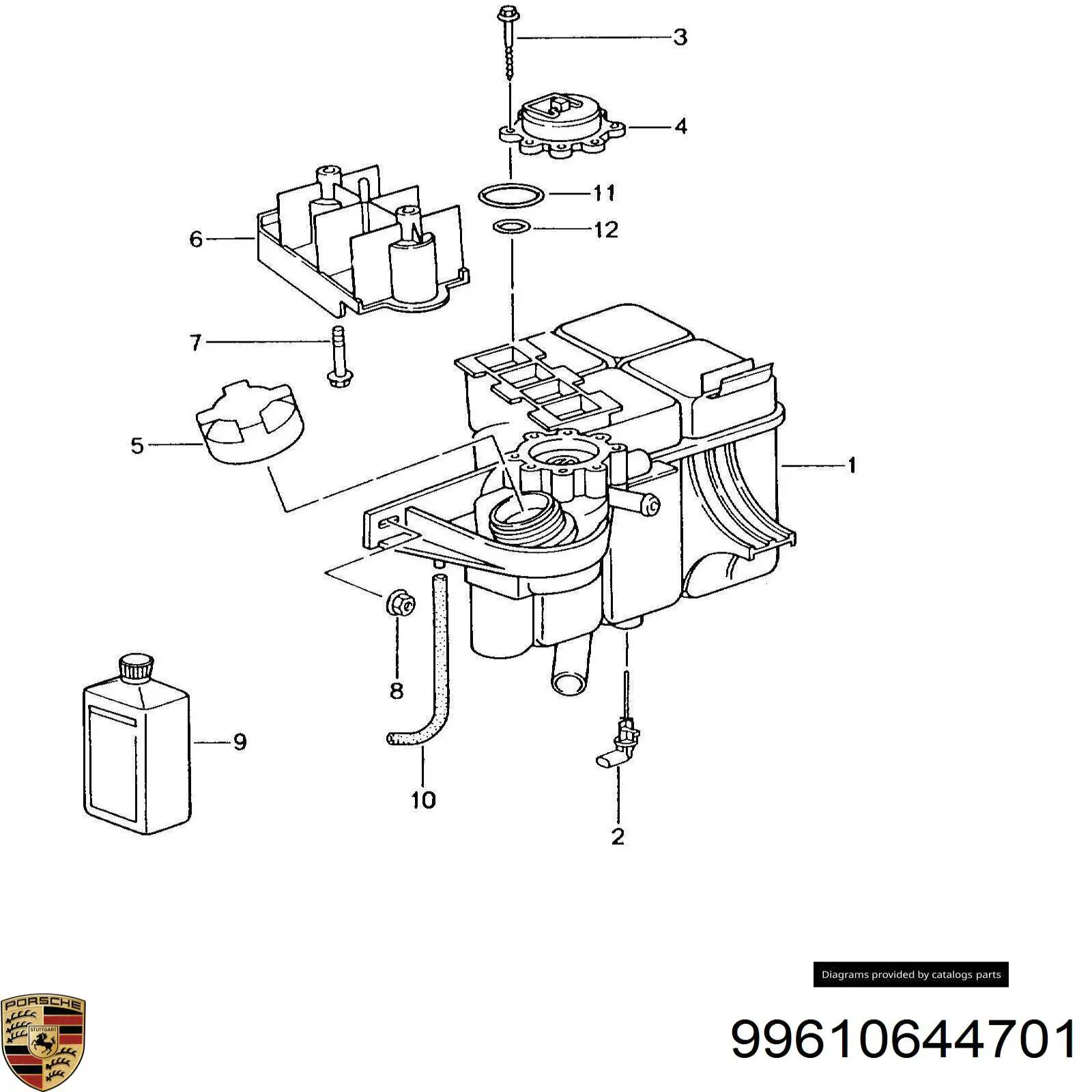 Крышка расширительного бачка 99610644701 Porsche