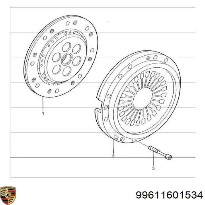 Диск сцепления 99611601534 Porsche