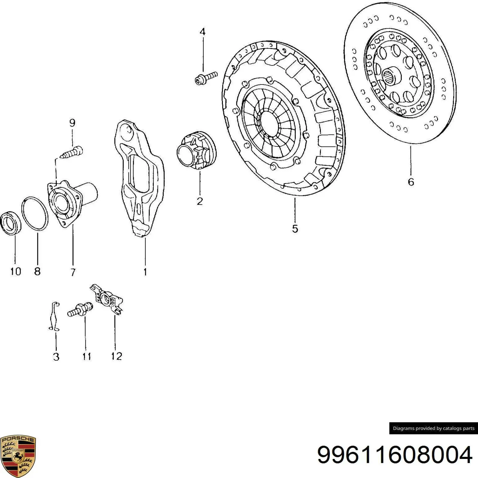 Купить 99611608004 Porsche Подшипник включения сцепления