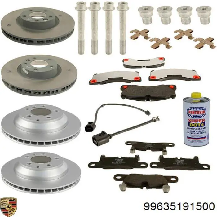 Купить 99635191500 Porsche Ремкомплект суппорта тормозного, заднего