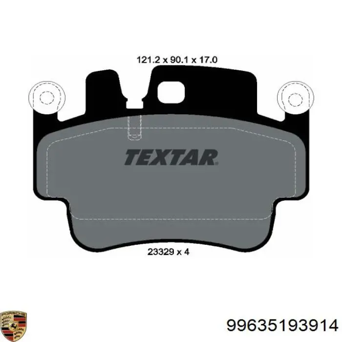 Передние тормозные колодки 99635193914 Porsche