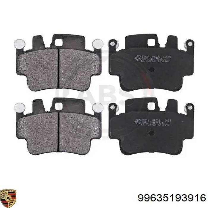 99635193916 Porsche Колодки передние