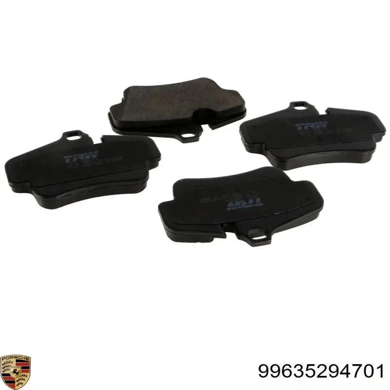 Купить 99635294701 Porsche Колодки тормозные задние, дисковые