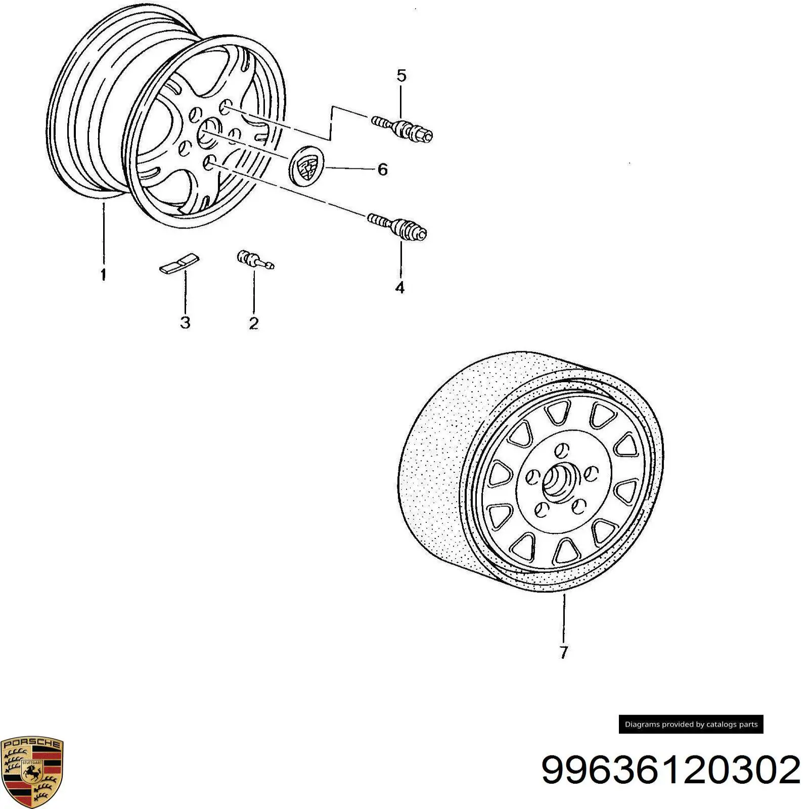 Колесный болт 99736120301 Porsche
