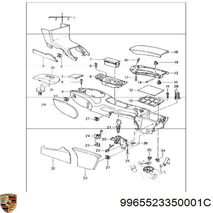 Купить 9965523350001C Porsche Пепельница