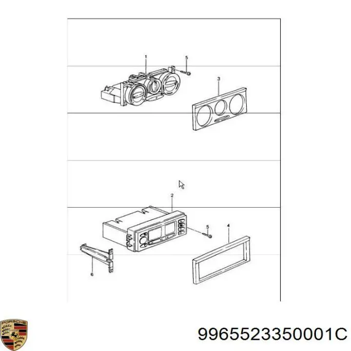 9965523350001C Porsche Пепельница центральной консоли