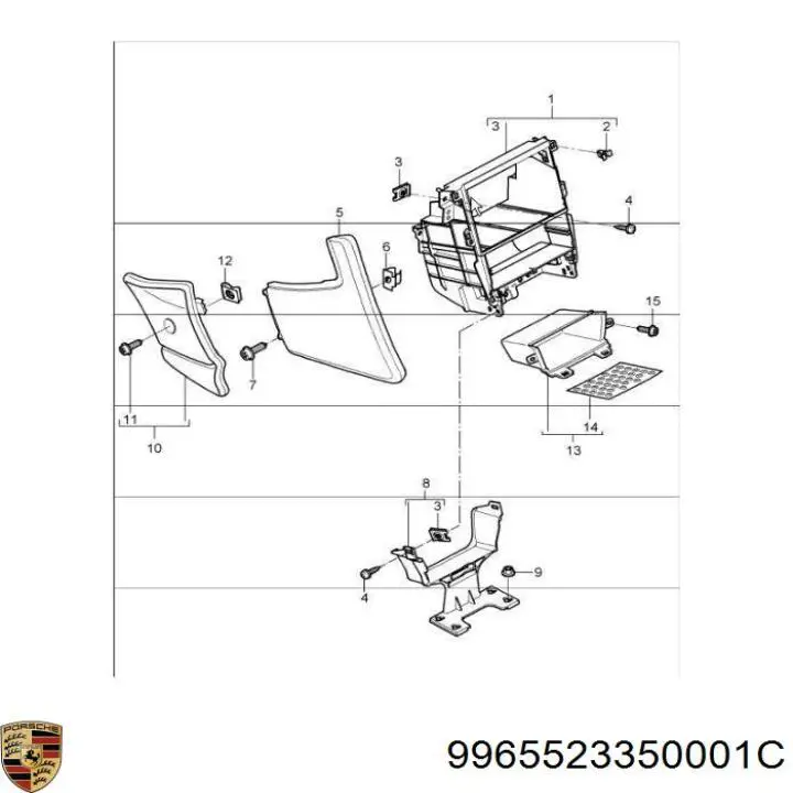 Пепельница центральной консоли Porsche 9965523350001C цена, от 66.83 USD