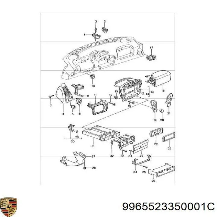 Купить 9965523350001C Porsche Пепельница
