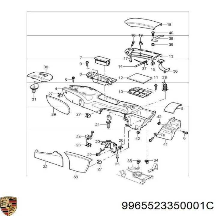 Пепельница центральной консоли Porsche 9965523350001C цена, от 66.83 USD