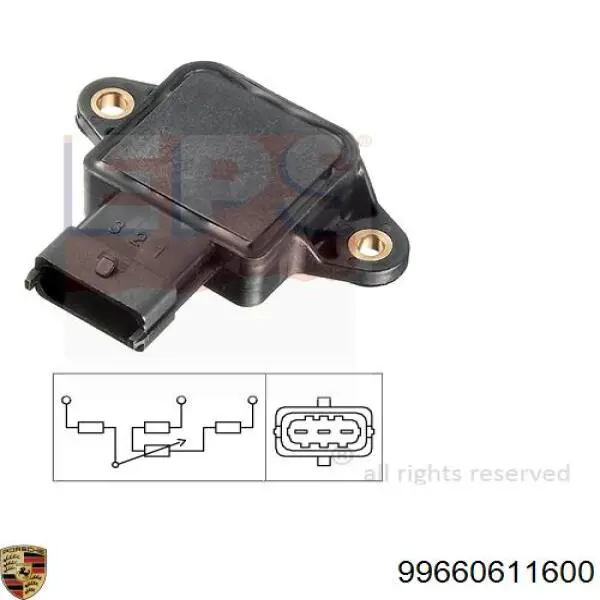 Купить 99660611600 Porsche Потенциометр