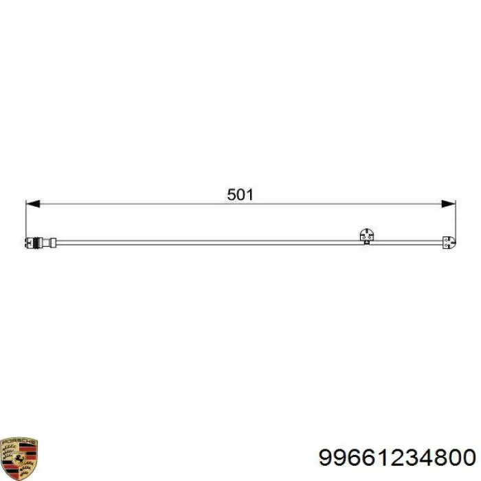 Датчик износа тормозных колодок задний 99661234800 Porsche