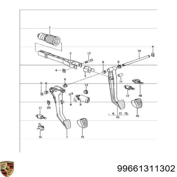 Датчик стоп сигнала 99661311302 Porsche