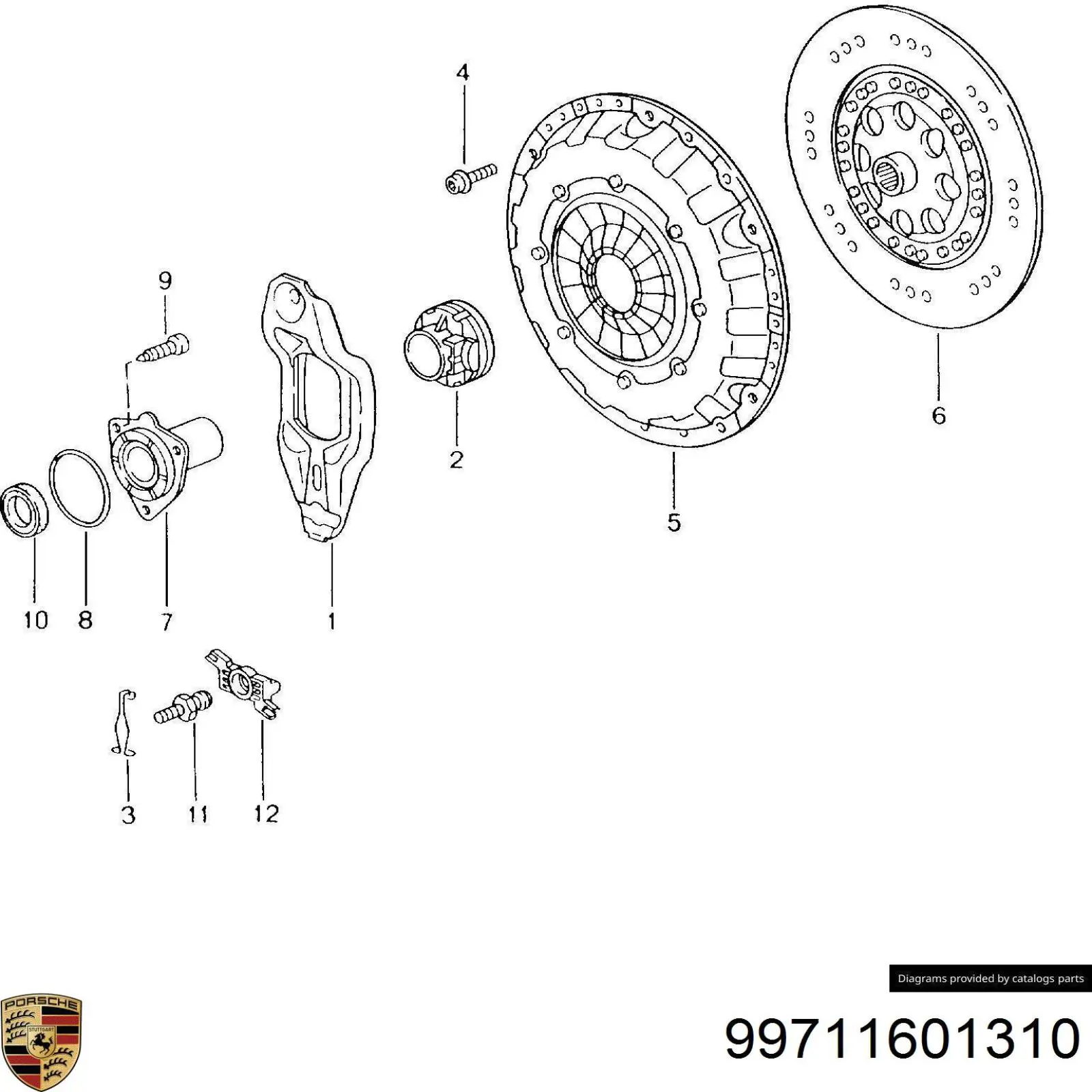 Диск сцепления 99711601310 Porsche