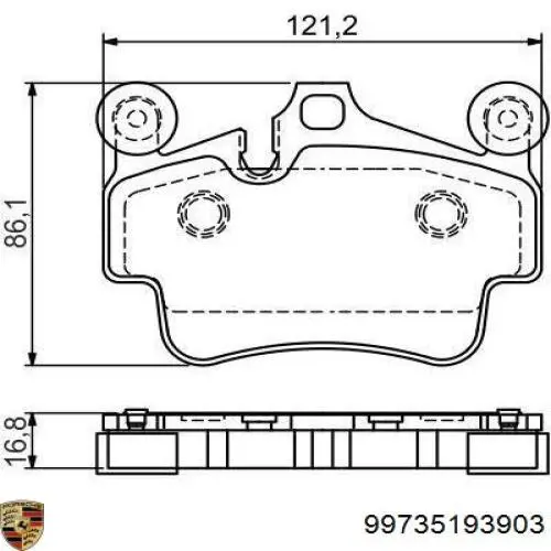 Тормозные колодки Porsche 99735193903