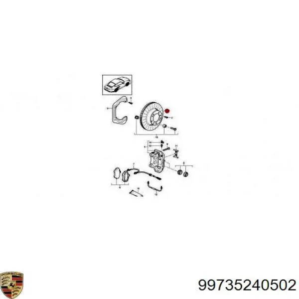 Тормозные диски 99735240502 Porsche