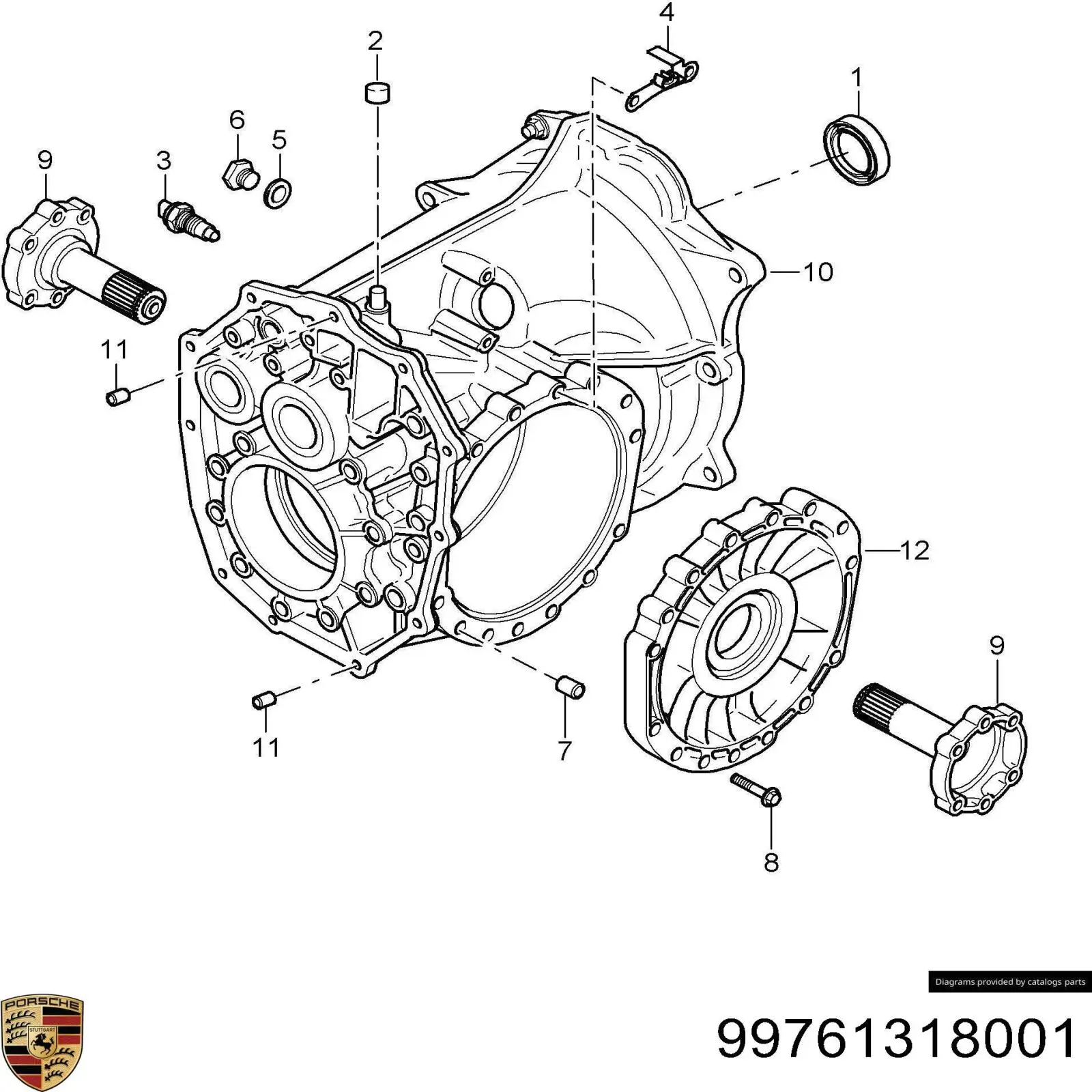 Купить 99761318001 Porsche Датчик света заднего хода
