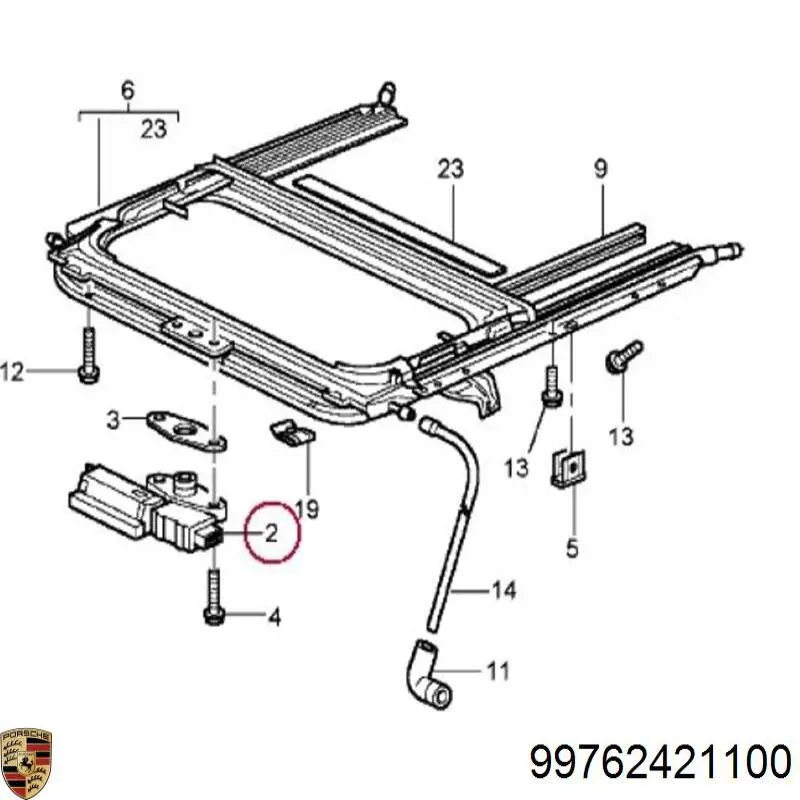 Купить 99762421100 Porsche Мотор привода люка