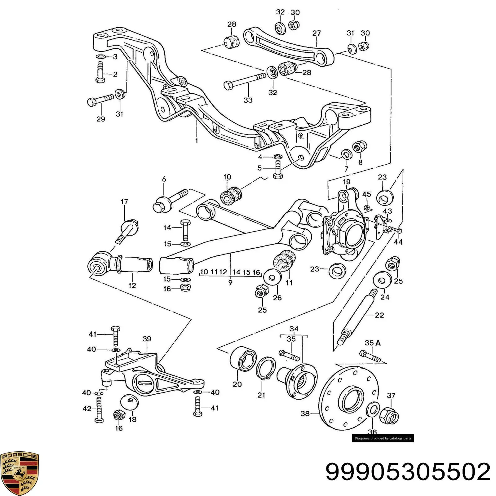 Подшипник задней ступицы 99905305001 Porsche