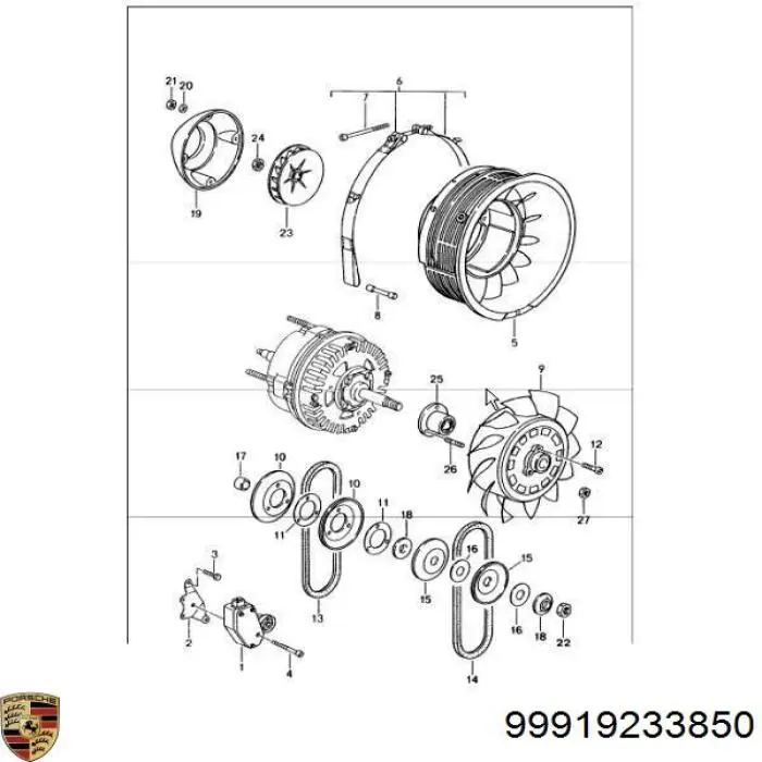 Купить 99919233850 Porsche Ремень генератора
