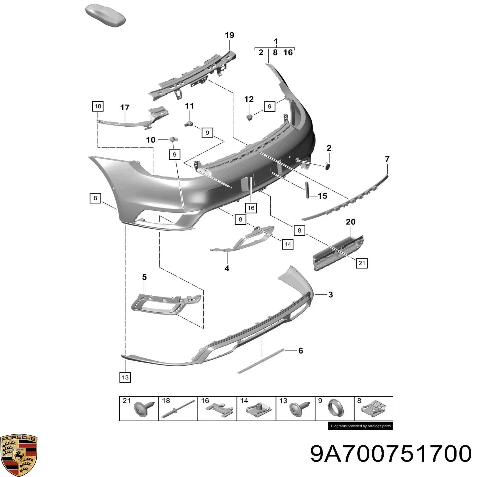 Купить 9A700751700 Porsche 