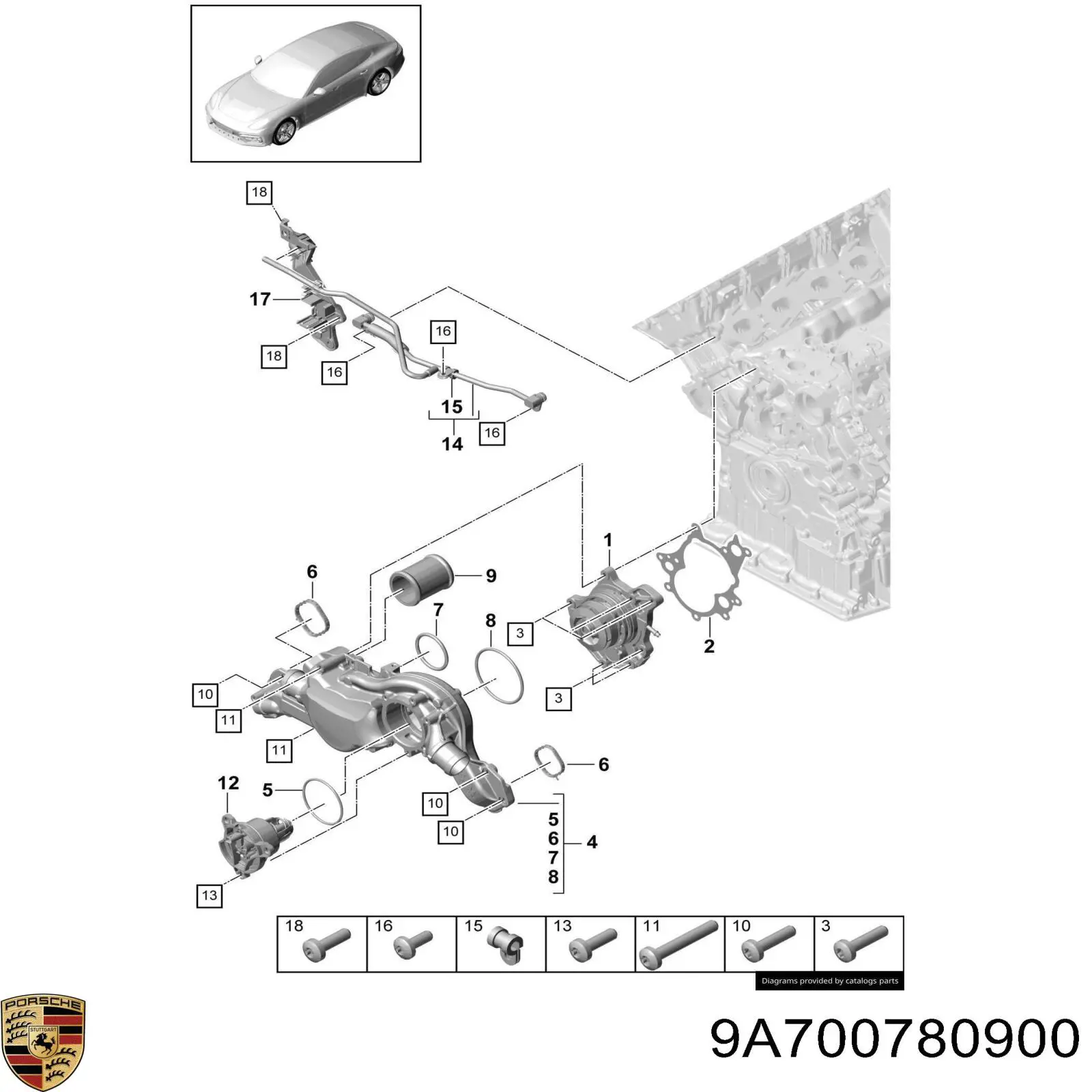 9A700780900 Porsche 