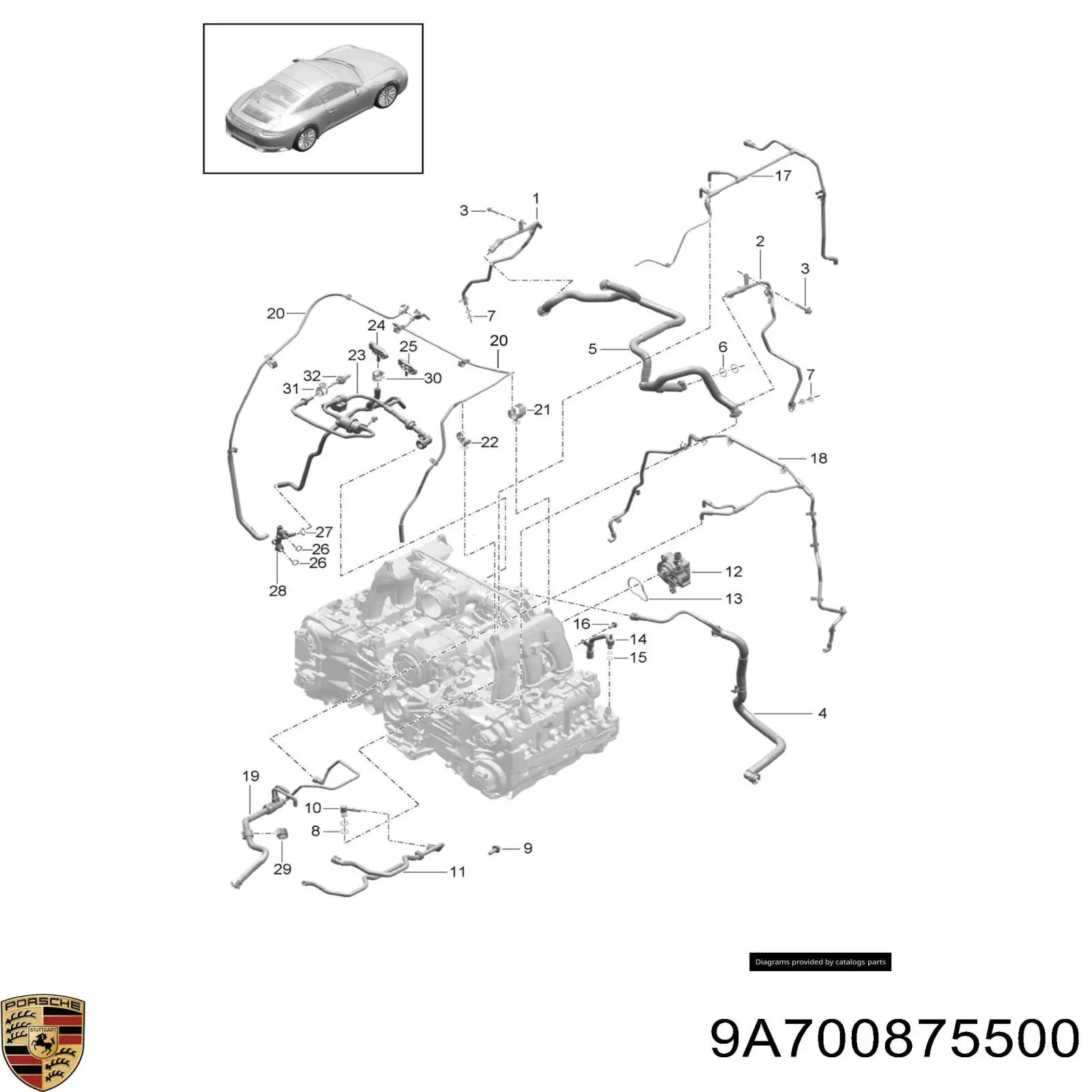 9A700875500 Porsche 