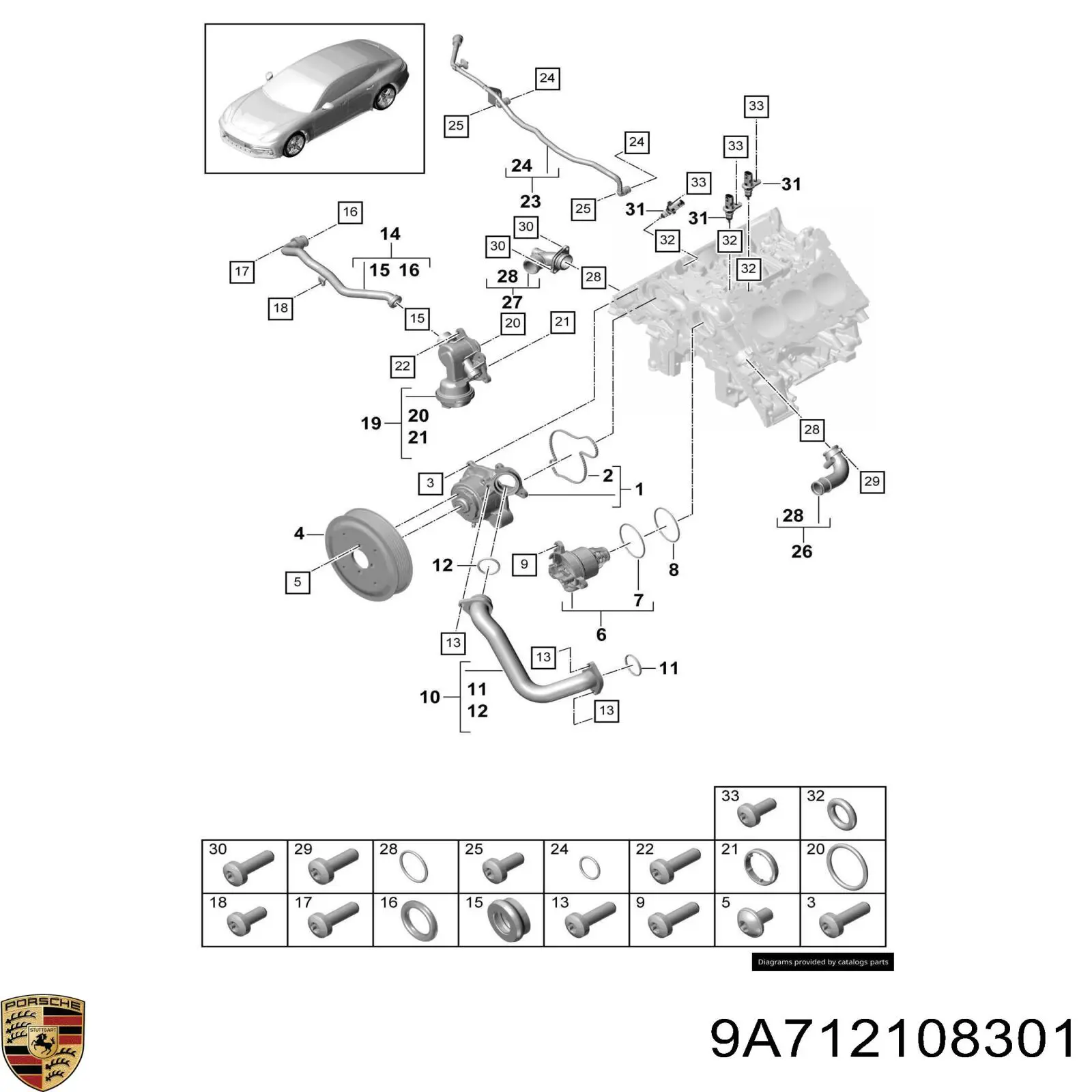 9A712108301 Porsche 