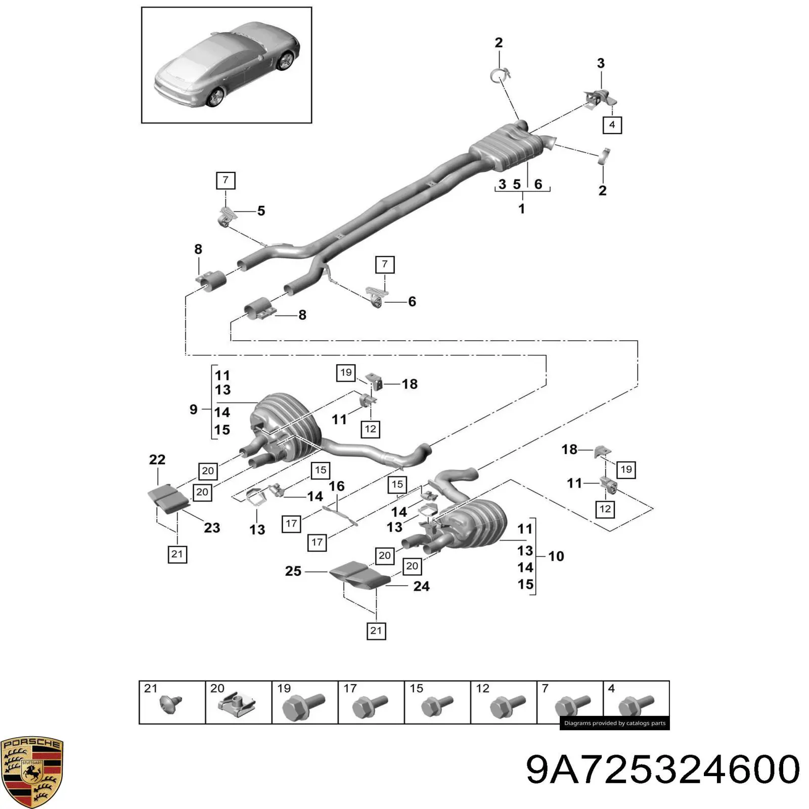 9A725324600 Porsche 
