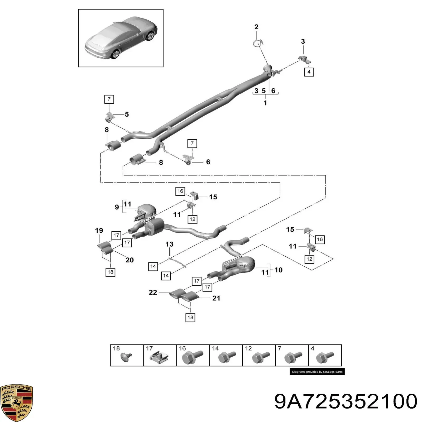  9A725352100 Porsche