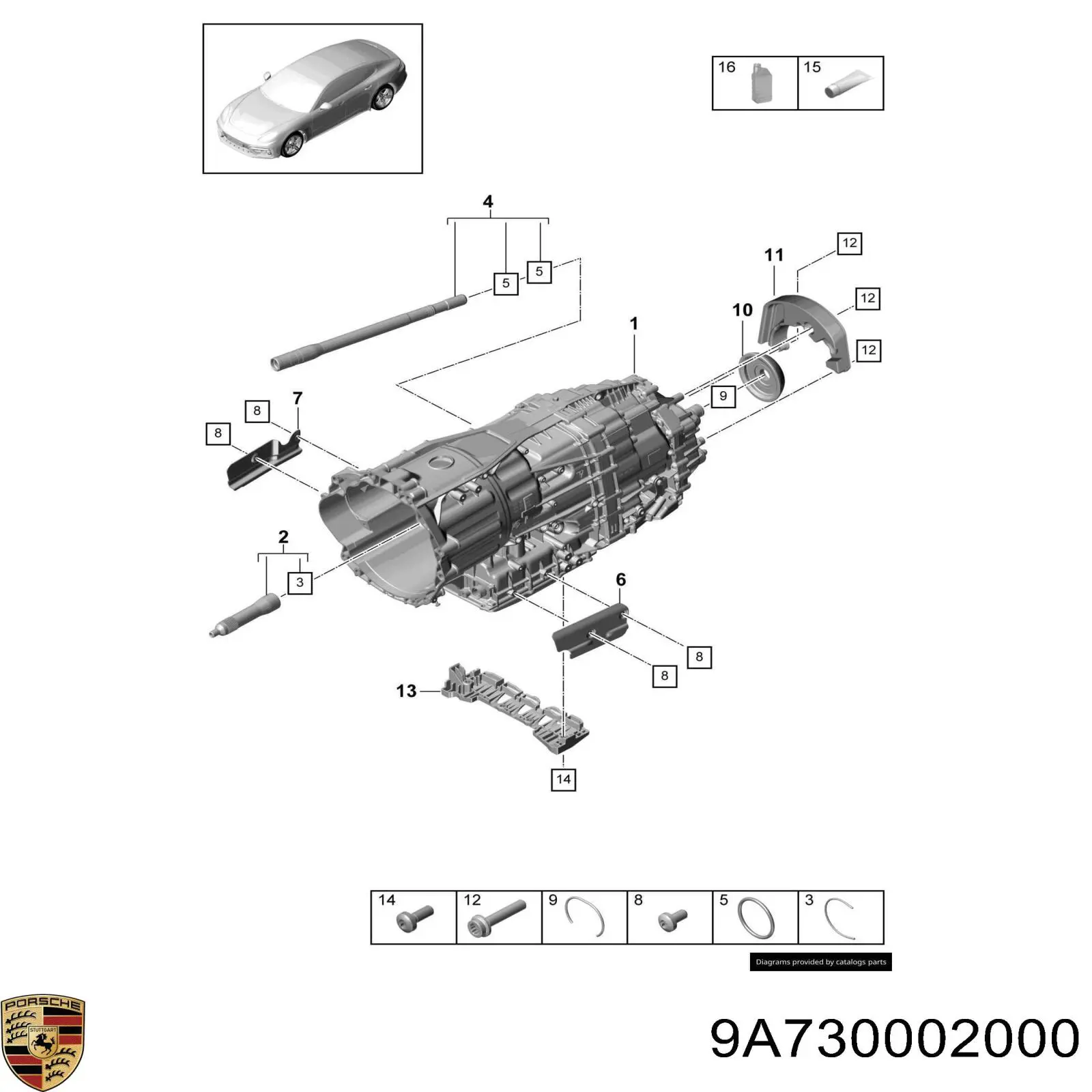 9A730002000 Porsche Автоматическая коробка передач