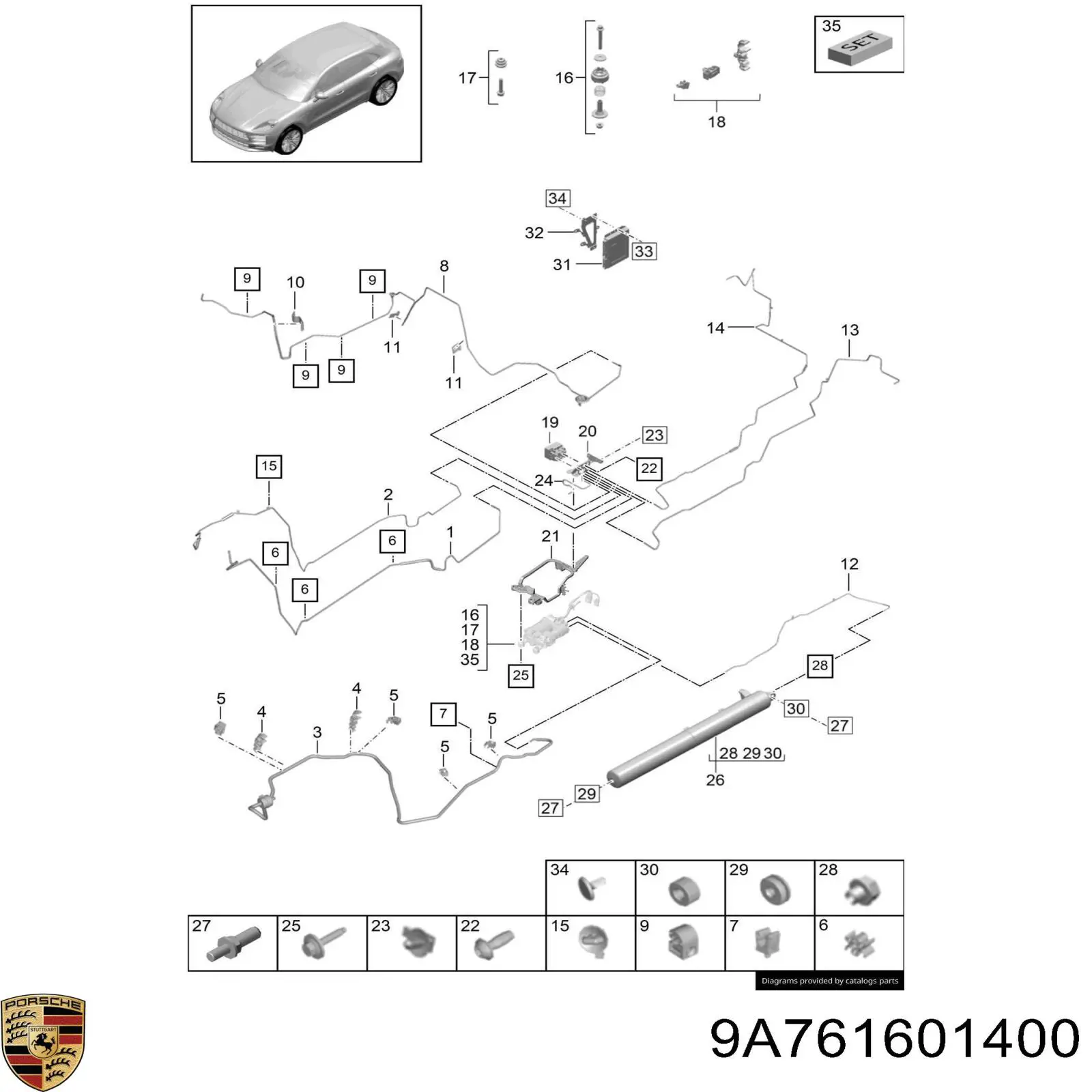 Блок шинных кранов Porsche 9A761601400 цена, от 122.65 USD