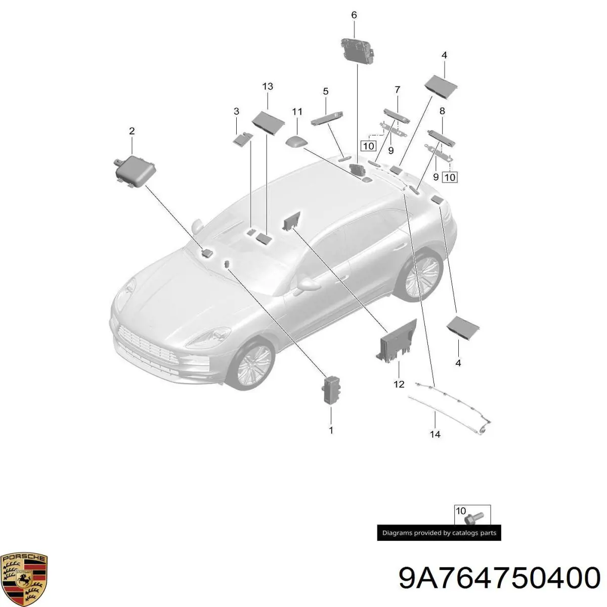Купить 9A764750400 Porsche 